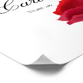 Red Rose Vrijgezellenfeest Cadeaus en Kaarten Poster (Hoek)