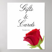 Red Rose Vrijgezellenfeest Cadeaus en Kaarten Poster (Voorkant)