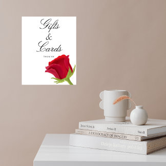 Red Rose Vrijgezellenfeest Cadeaus en Kaarten Poster