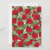 Red Rose Vrijgezellenfeest Floral Kaart (Achterkant)