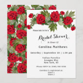 Red Rose Vrijgezellenfeest Floral Kaart (Voorkant / Achterkant)