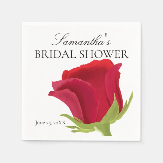 Red Rose Vrijgezellenfeest servetten (Voorkant)