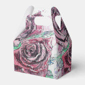 Red Rose Waterverf Art Party Cake Favor Box Bedankdoosjes (Achterkant)