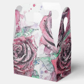 Red Rose Waterverf Art Party Cake Favor Box Bedankdoosjes (Geopend)