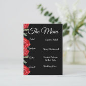 Red Rose Waterverf Elegant Menu Minimalist (Staand voorkant)