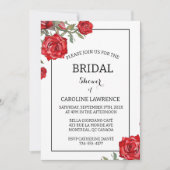 Red Rose Waterverf Floral Vrijgezellenfeest Kaart (Voorkant)