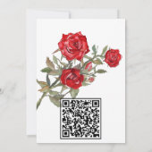 Red Rose Waterverf Floral Vrijgezellenfeest Kaart (Achterkant)