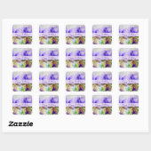 Red Rose Waterverf Rozen Happy Birthday Vierkante Sticker (Vel)