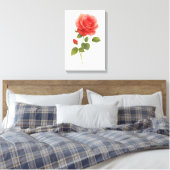 Red Rose Waterverf Wall Art | Cadeau & Home Decor Canvas Afdruk (Insitu (Slaapkamer))