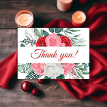 Red Rose Waterverf Weddenschap Hartelijk dank