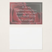 Red Rose Wedding Charity Favor Kaart (Voorkant /achterkant)