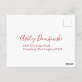 Red Rose Wedding Elegant Classic Briefkaart (Achterkant)
