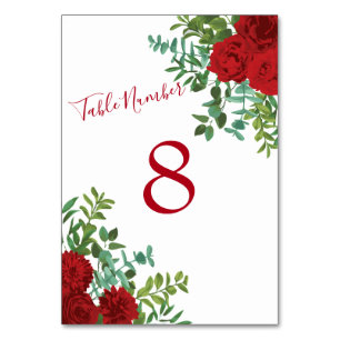 Red Rose Wedding Elegant Classic Kaart