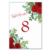 Red Rose Wedding Elegant Classic Kaart (Voorkant)