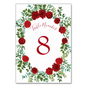 Red Rose Wedding Elegant Classic Kaart