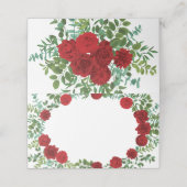 Red Rose Wedding Elegant Classic Plaatskaartje (Buitenkant ongevouwen)
