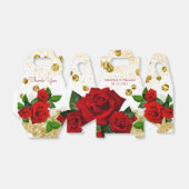 Red Rose Wedding Favor Box Bedankdoosjes (Uitgevouwen)