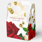 Red Rose Wedding Favor Box Bedankdoosjes (Geopend)