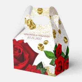 Red Rose Wedding Favor Box Bedankdoosjes