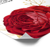 Red Rose Wedding of Quinceanera Zitting Grafiek Poster (Hoek)