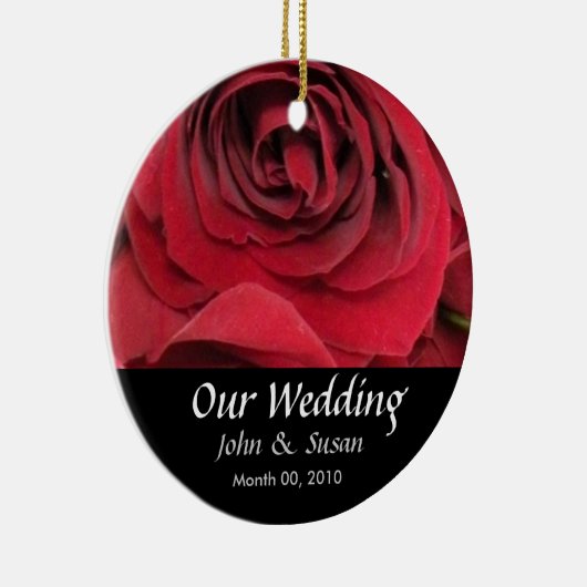 Red Rose Wedding Ornament (Rechts)