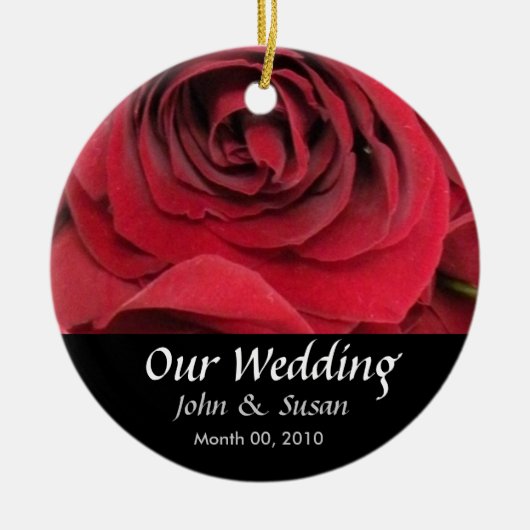 Red Rose Wedding Ornament (Voorkant)