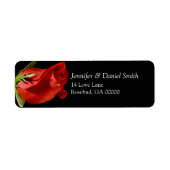 Red Rose Wedding Return Address Labels (Voorkant)