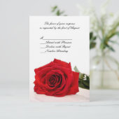 Red Rose Wedding RSVP-kaart RSVP Kaartje (Staand voorkant)