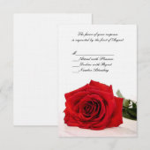 Red Rose Wedding RSVP-kaart RSVP Kaartje (Voorkant / Achterkant)
