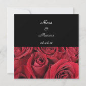 Red Rose Wedding Save the Date Notice Card (Achterkant)