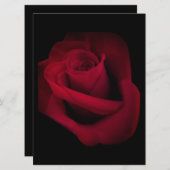 Red Rose Wedding Uitnodiging, sparen de datum Feestdagenkaart (Voorkant / Achterkant)