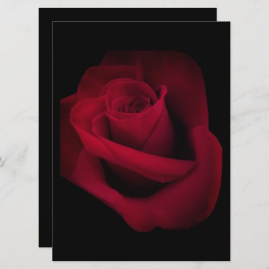 Red Rose Wedding Uitnodiging, sparen de datum Feestdagenkaart (Voorkant / Achterkant)