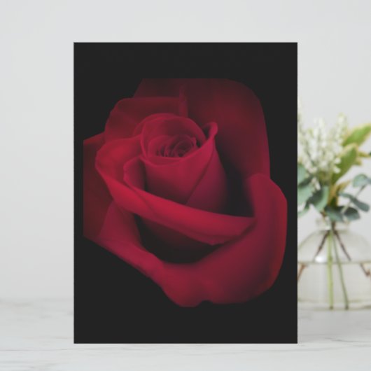 Red Rose Wedding Uitnodiging, sparen de datum Feestdagenkaart (Staand voorkant)