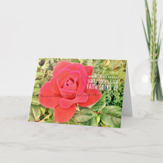 RED ROSE-Wenskaart Bedankkaart (Voorkant)