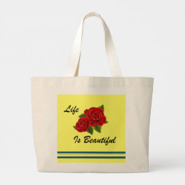 Red Rose White Grote Tote Bag