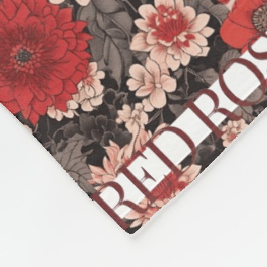 Red Rose White Rose Fleece Deken (Hoek)