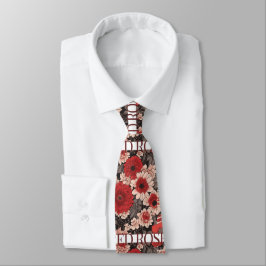 Red Rose White Rose Stropdas