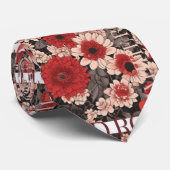 Red Rose White Rose Stropdas (Opgerold)