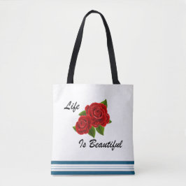 Red Rose White Tote Bag