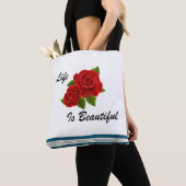 Red Rose White Tote Bag (Dichtbij)