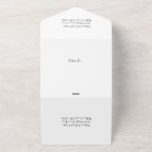 Red Rose White Wedding All In One Uitnodiging (Buitenkant)