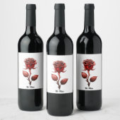 Red Rose Wijn Etiket (Flessen)