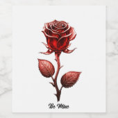 Red Rose Wijn Etiket (Enkel label)