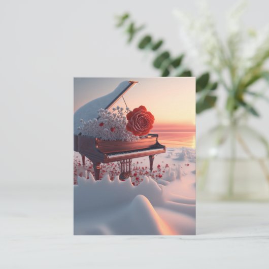 Red Rose Winter Grote Piano (Staand voorkant)