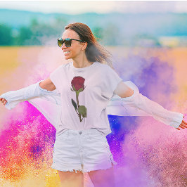 Red Rose Womens T-shirt