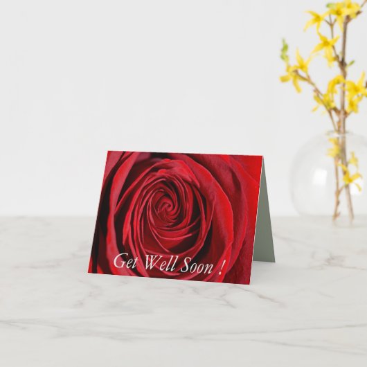 Red Rose wordt snel beter Kaart (Gele Bloem)