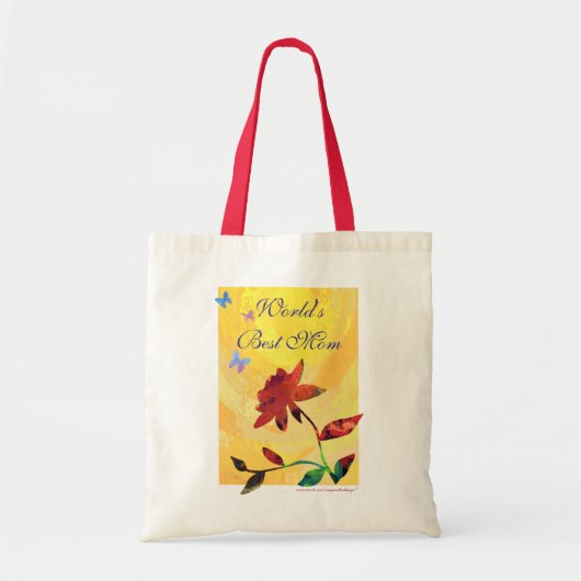 Red Rose World's beste moeder Tote Bag (Voorkant)