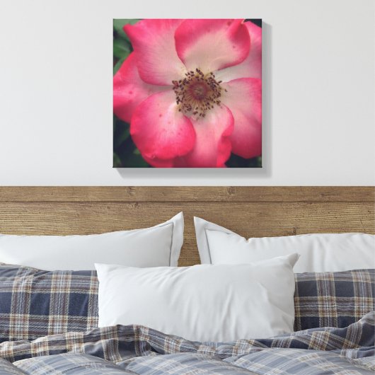 Red Rose Wrapped Canvas (Insitu (Slaapkamer))