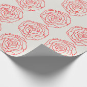 Red Rose Wrapping Paper Cadeaupapier (Hoek)