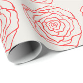 Red Rose Wrapping Paper Cadeaupapier (Rol Hoek)